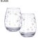 Set copas publicitario cristal grabado copos nieve 500ml sin color