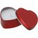 Vela aromática Linxo en caja metálica con forma de corazón Rojo