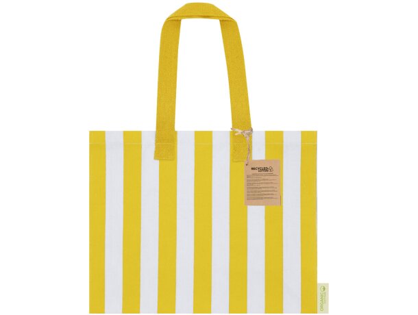 Bolsa algodón reciclado Marylis con asas reforzadas detalle 7