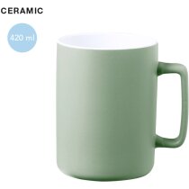 Taza cerámica 420 ml asa cuadrada mate Kubaya