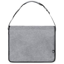 Bandolera Lourdel acolchada gris con solapa velcro