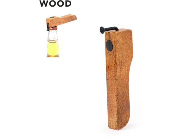 Abridores con logotipo imantado de madera Clasinger detalle 1