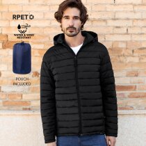 Chaqueta personalizada Likpan de poliéster reciclado negro