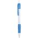 Bolígrafo Zufer de plástico con clip en color combinado azul claro