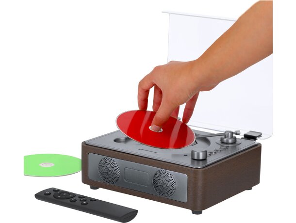 Reproductor CD Hopson madera con Bluetooth 5.3 detalle 4