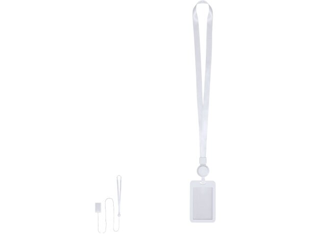 Identificador lanyard Berbom con cuerda extensible y clip detalle 1