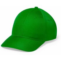 Gorra de 6 paneles de microfibra verde personalizada