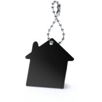 Llavero con forma de casa de aluminio personalizado negro Llavero con forma de casa de aluminio personalizado negro