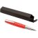 Bolígrafo Cosmos elegante de polipiel con clip rojo