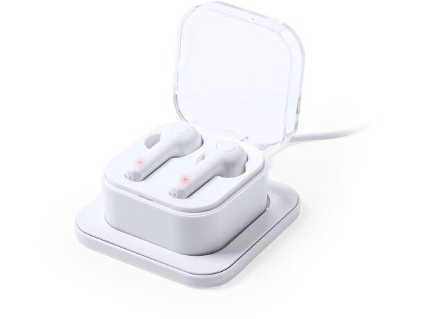 Auriculares cargador benyer blanco