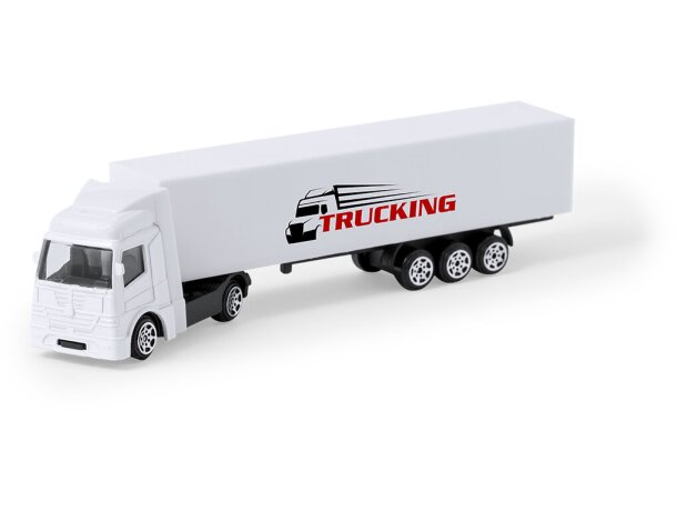 Camión tráiler de caja blanca para logo Truck detalle 2
