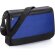 Bandolera de poliéster con bolsillo exterior personalizada azul