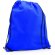 Mochila con cordones y esquinas reforzadas azul