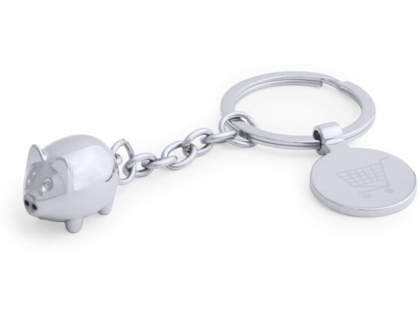 Llavero con forma y moneda de carro merchandising