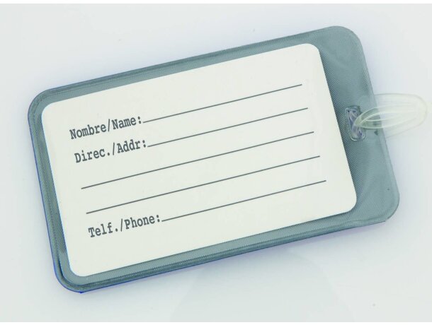 Identificador de pvc con dibujo de avión personalizado