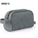 Neceser personalizado RPET 600D gris tirador metálico Harese