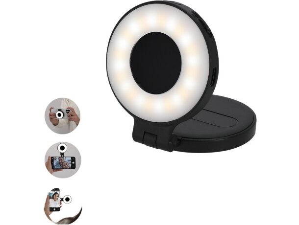 Anillo de luz Cenob con 24 LEDs y soporte magnético detalle 1