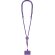 Lanyard soporte smartphone Zaret con mosquetón giratorio Morado