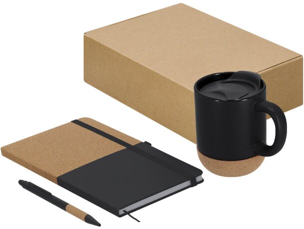 Set Forar regalo corporativo con bloc, bolígrafo y taza detalle 1