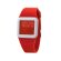 Reloj con diseño moderno y correa de silicona rojo