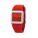Reloj con diseño moderno y correa de silicona personalizado rojo