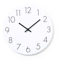 Reloj pared Kajim madera blanca mecanismo silencioso