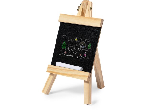 Pizarra de madera con atril Blerim para escritura con tiza detalle 1