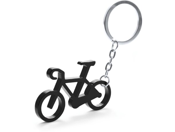 Llavero con forma de bicicleta negro