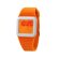 Reloj con diseño moderno y correa de silicona personalizado naranja