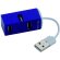 Dispositivo hub con 4 puertos usb azul