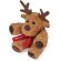 Reno navideño de poliéster con bufanda personalizable sin color
