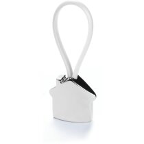 Llavero casa metalico con cinta barato blanco Llavero casa metalico con cinta barato blanco