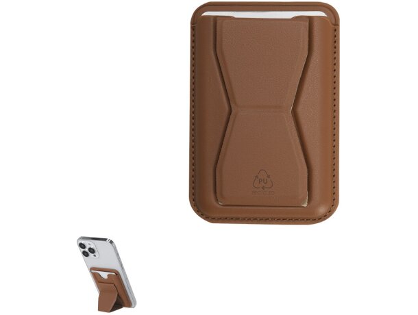 Tarjetero soporte magnético Stellar con PU reciclado detalle 1