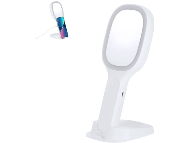 Espejo multifunción Marchox con carga inalámbrica y luz LED detalle 1