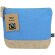 Neceser Thilo Fairtrade de yute laminado y algodón 170 g/m² Azul claro