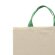 Bolsa de algodón orgánico con asas verdes detalle 5