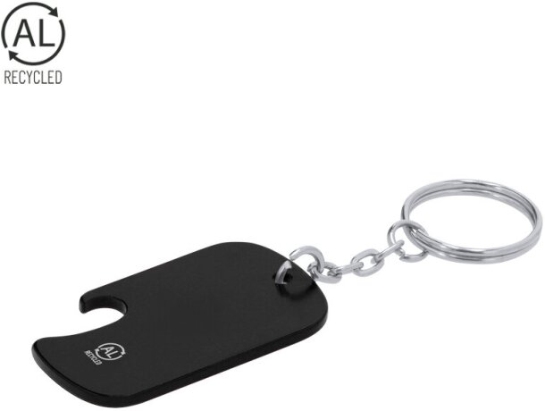 Llavero abridor Sawad de aluminio reciclado certificado GRS detalle 2
