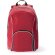Mochila con contraste de ribetes roja