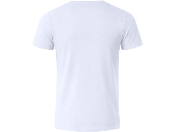 Camiseta adulto blanca algodón ring spun cuello redondo Epika detalle 3