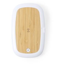 Caja Strey esterilizadora UV con cargador inalámbrico bambú