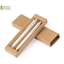 Set escritura caña trigo con clip para impresión