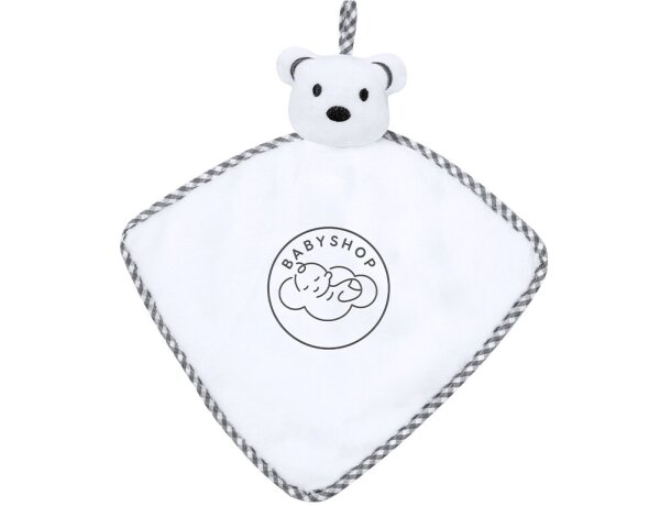 Doudou Turam blanco con asa de transporte y bordado detalle 1