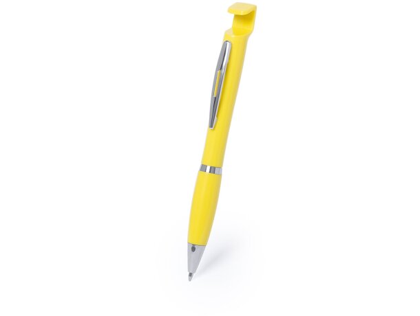 Bolígrafo Soporte Cropix personalizado amarillo