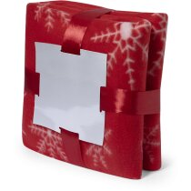 Manta polar fleece navideña roja Landak antipilling