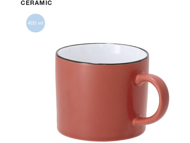 Taza cerámica Dumax 400ml personalizable con acabado mate detalle 1