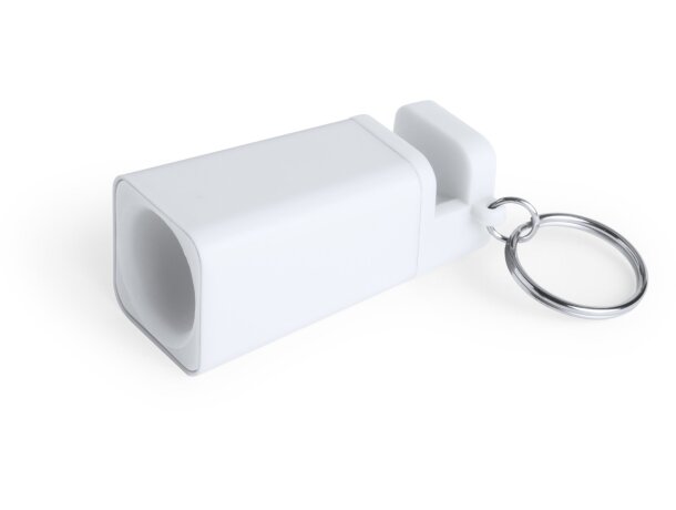 Altavoz mini con llavero personalizado blanco Altavoz mini con llavero personalizado blanco