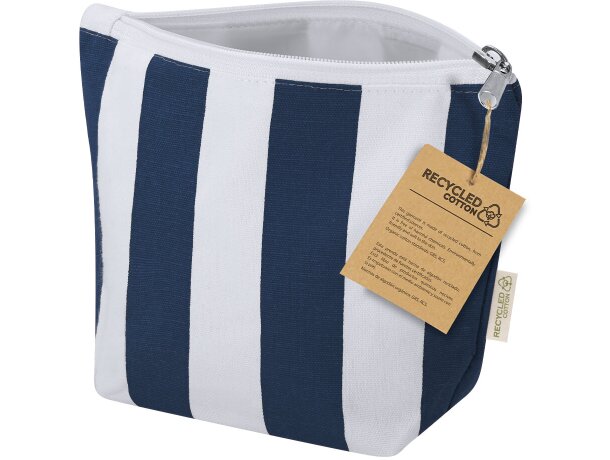 Neceser Goniax algodón reciclado diseño rayas verticales detalle 3