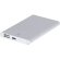Power bank Backen aluminio reciclado 4000 mAh carga rápida Plateado