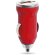 Cargador coche usb rojo con logo