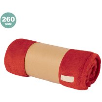 Manta polar poliéster y con funda de cartón